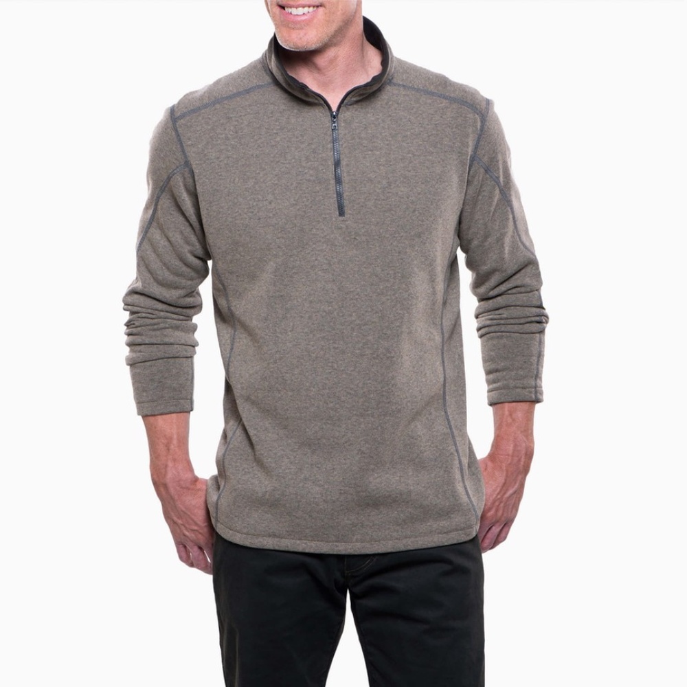 Kuhl Revel Half Zip Fleece Sweater Tan Size L